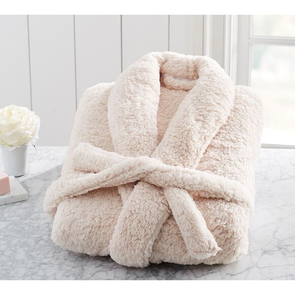 Pottery Barn Teddy Bear Robe Small New - Picture 1 of 6